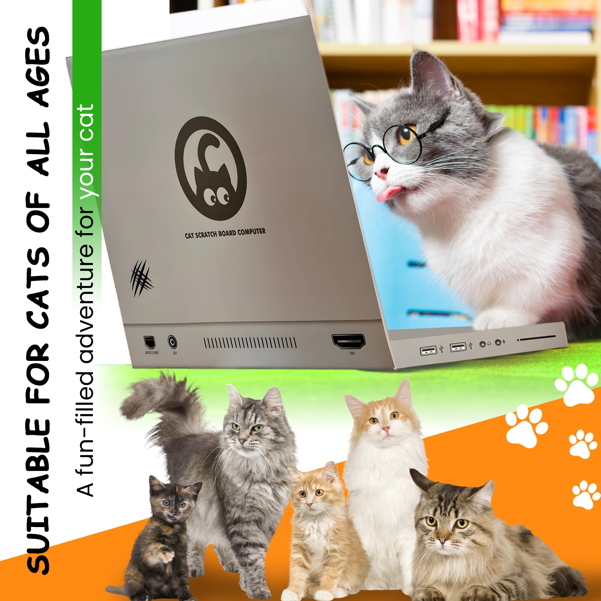 Cat Cardboard ScratchPad Pro: Cardboard Laptop Cat Scratcher