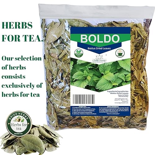 Miniatura 3 de Boldo Hojas secas, (3 onzas3.00 oz) hoja de Boldo entera, 100% desintoxicación natural, hojas de boldo, té de hierbas Peumus Boldus, té boldo,
