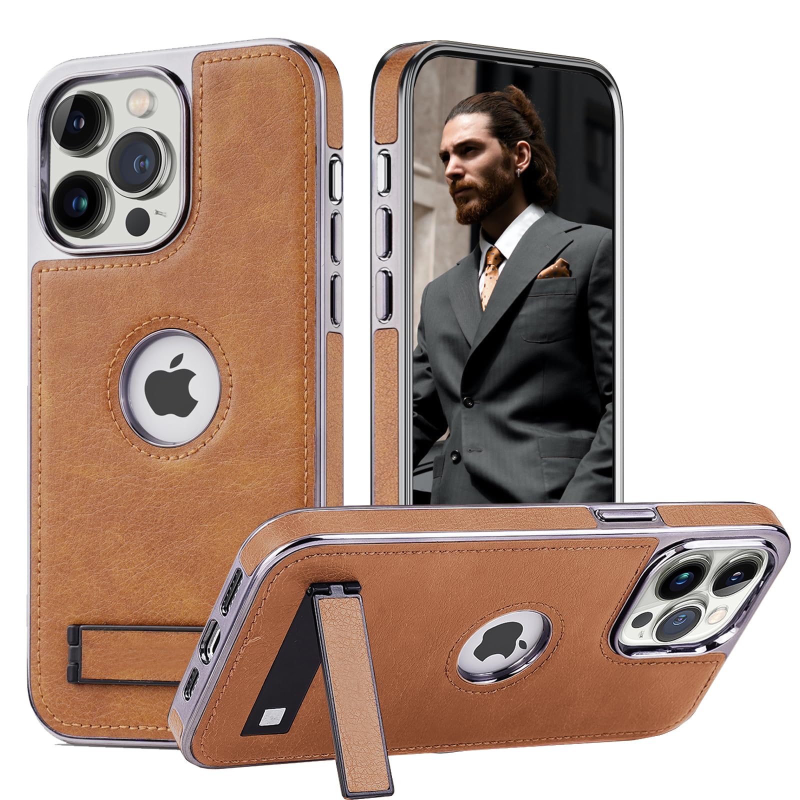 Coque iPhone 15 Pro Max avec béquille 2 modes de support - 7