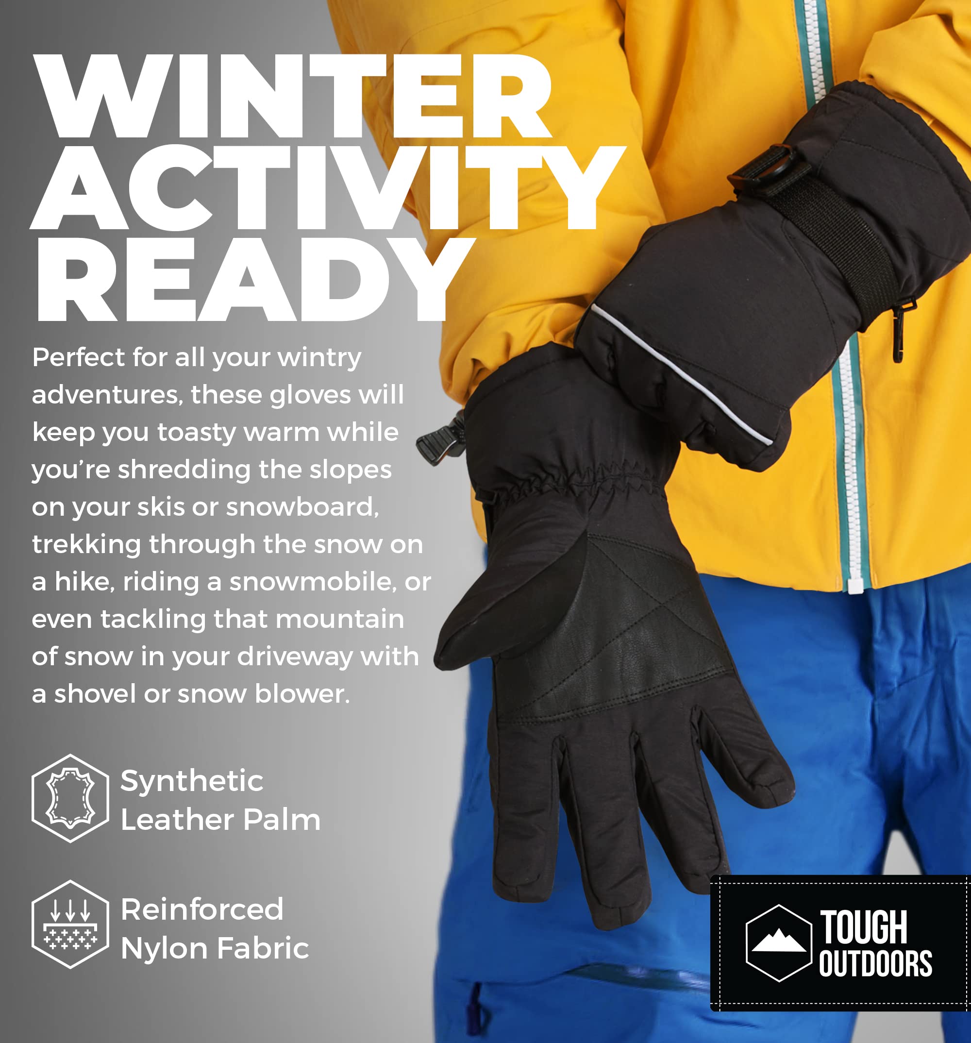 Tactical Gloves Men Ski Gloves Waterproof Snow Gloves Winter