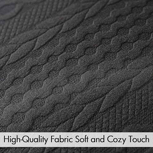 Miniatura 4 de MIULEE Juego de 2 fundas de almohada decorativas de 20 x 20 pulgadas, color beige, supersuaves, modernas, con estampado en relieve, fundas de cojín