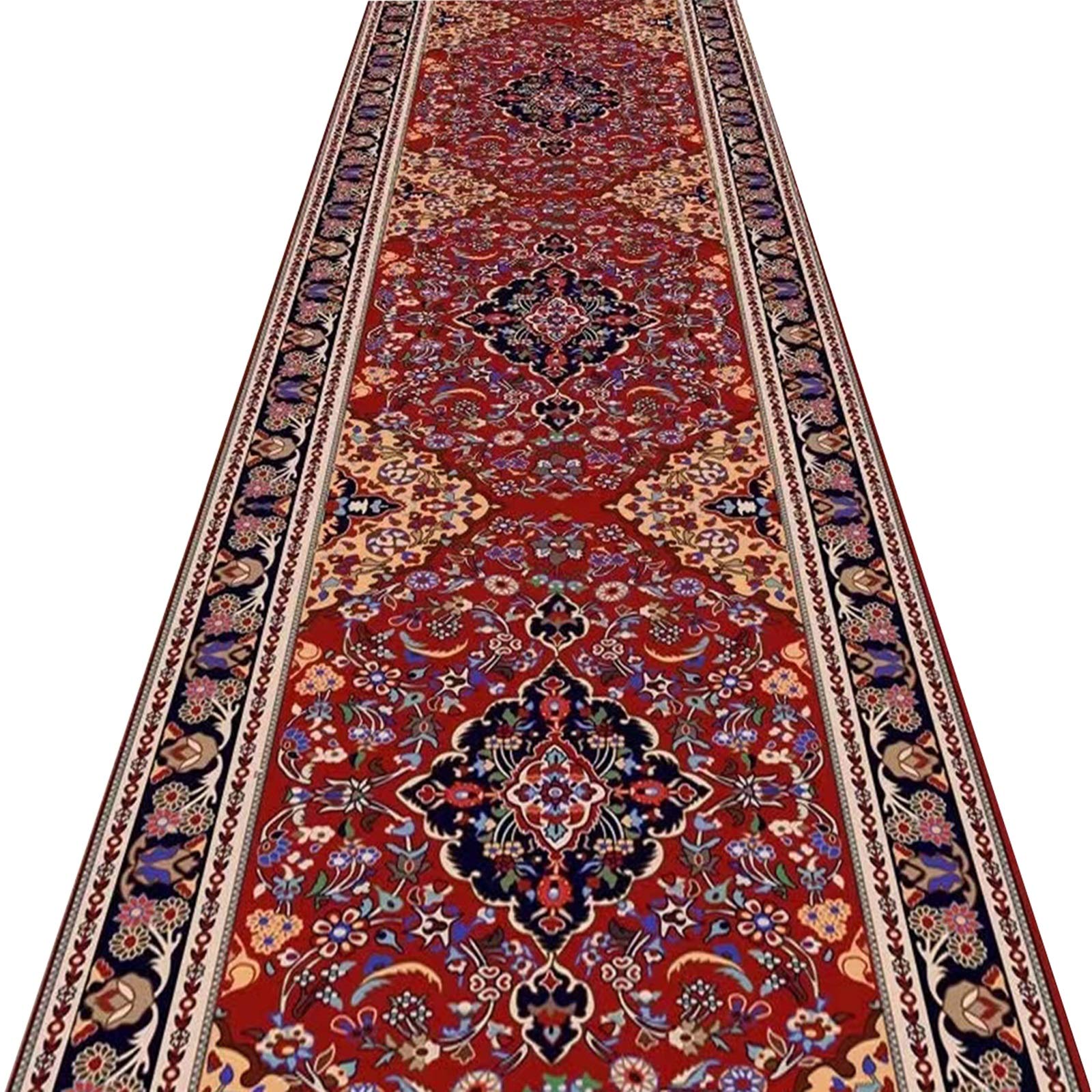 Tapis de couloir lavable antidérapant long 80x400 cm pour sol de hall d'entrée
