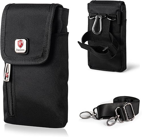 Ranboo Phone Holster Fits for Samsung Galaxy A15 S25 Ultra S24 Ultra S23 Ultra S24+ S23+ S22+ Nylon Crossbody Purse Arm Band Bag Cell Phone Pouch