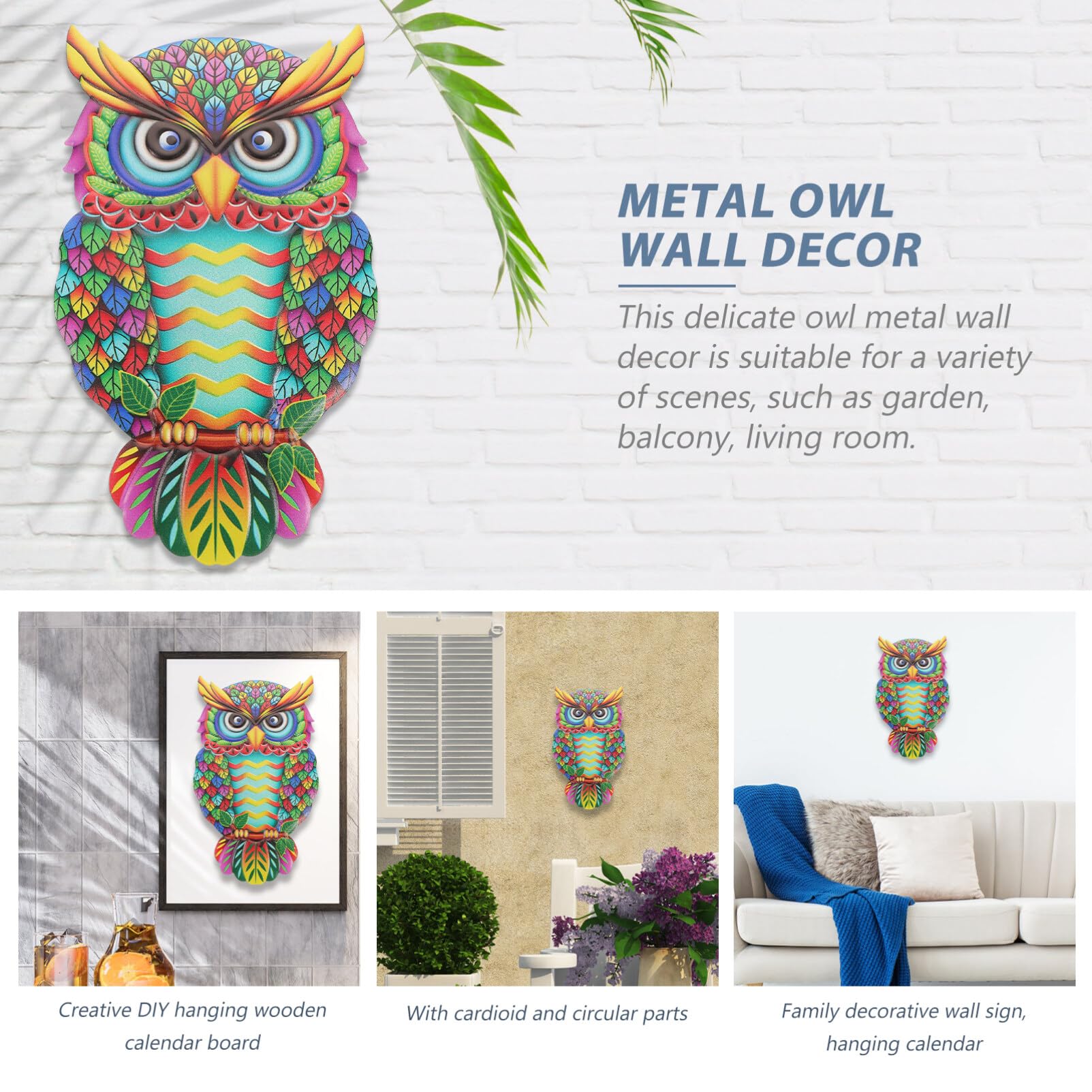 Snapklik.com : Metal Outdoor Wall Decor, 10.2 Inches 3D Metal Yard Art