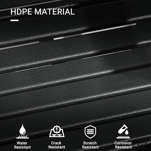 Miniatura 4 de Outsunny Muebles de patio de polietileno de alta densidad de 2 piezas, juego de sillas para exteriores con reposabrazos y respaldo de listones,