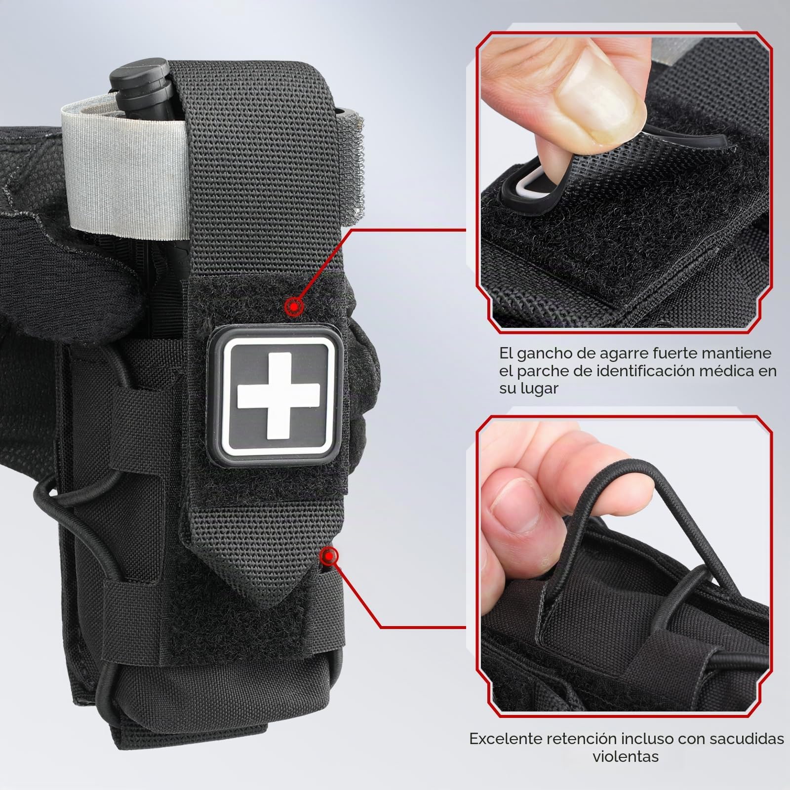 WYNEX Soporte para torniquete MOLLE IFAK TQ Holder Tactical Medical Pouch Holster Kit de primeros auxilios