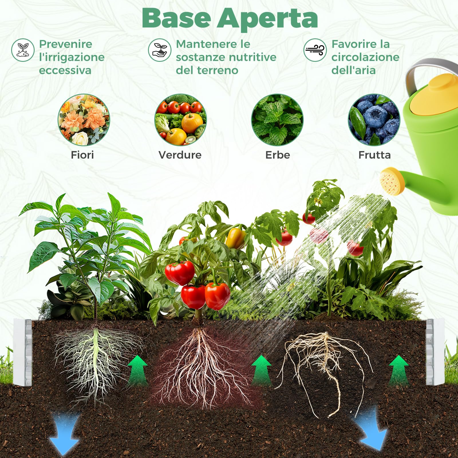 COSTWAY Orto Rialzato Zincato con Serra, Aiuola Senza Fondo con Copertura Trasparente, Fioriere con Finestre Avvolgibili per Giardino e Terrazzo (202 x 101 x 81 cm)
