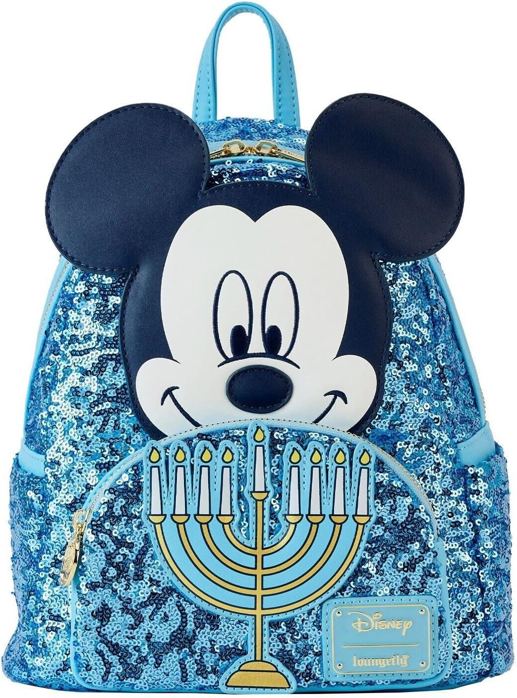 Loungefly Disney Mickey Happy Hanukkah Menorah Mini Backpack Disney Standard