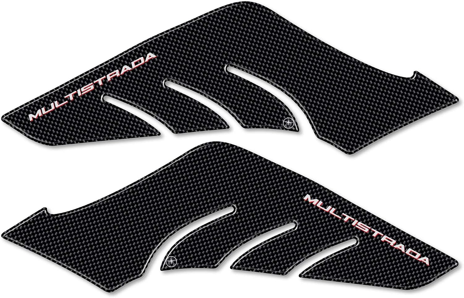 labelbike - 3D Stickers Motorcycle Fuel Tank Sides Protection and Decoration in Resin Compatible with Ducati MULTISTRADA 1200