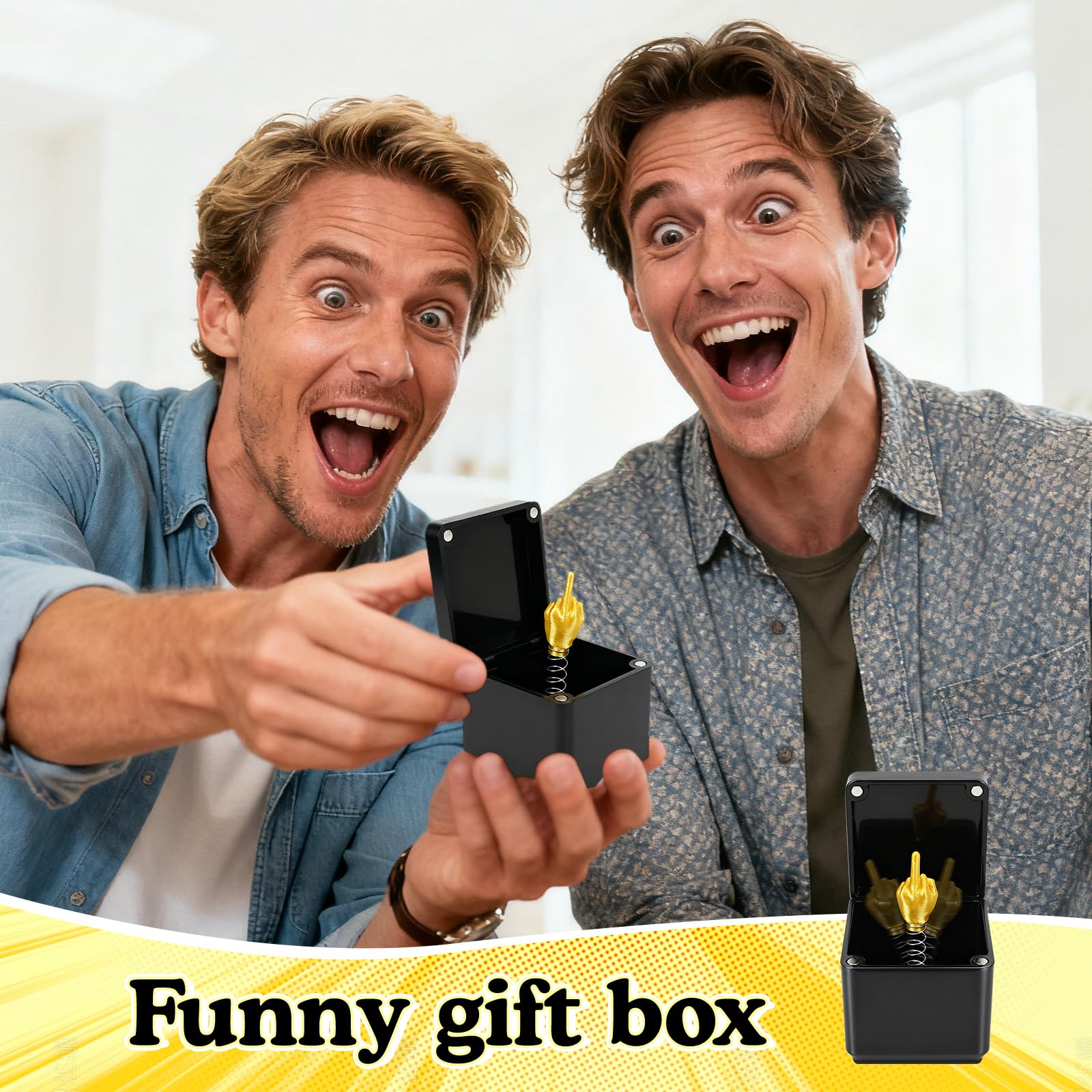 Pipihoe Scatola Regalo con Dito edio, iddle Finger Box, Dito edio