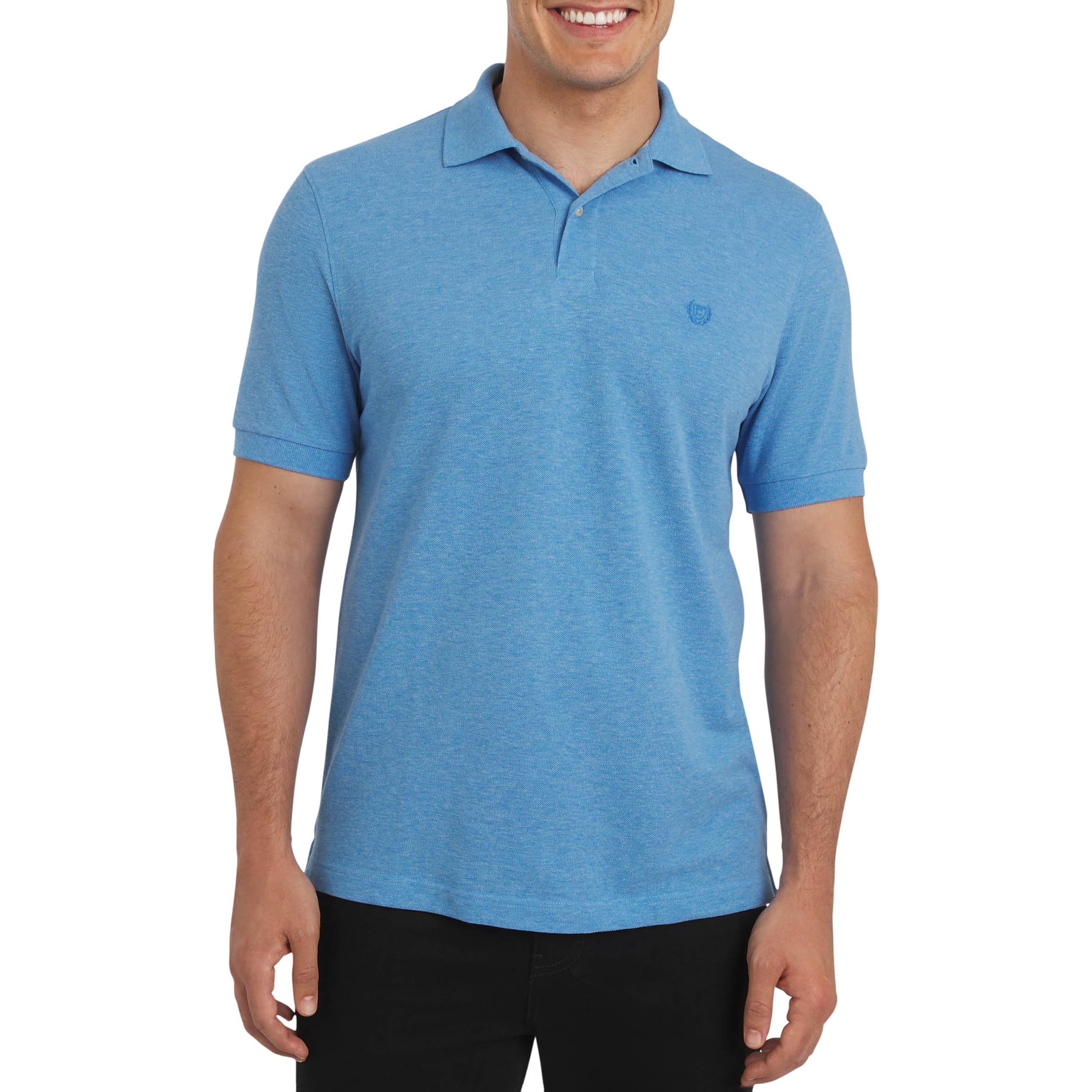 Chaps Men's Azure Everyday Casual Classic Fit Stretch Pique Polo Shirt (S-2Xl), Xxl