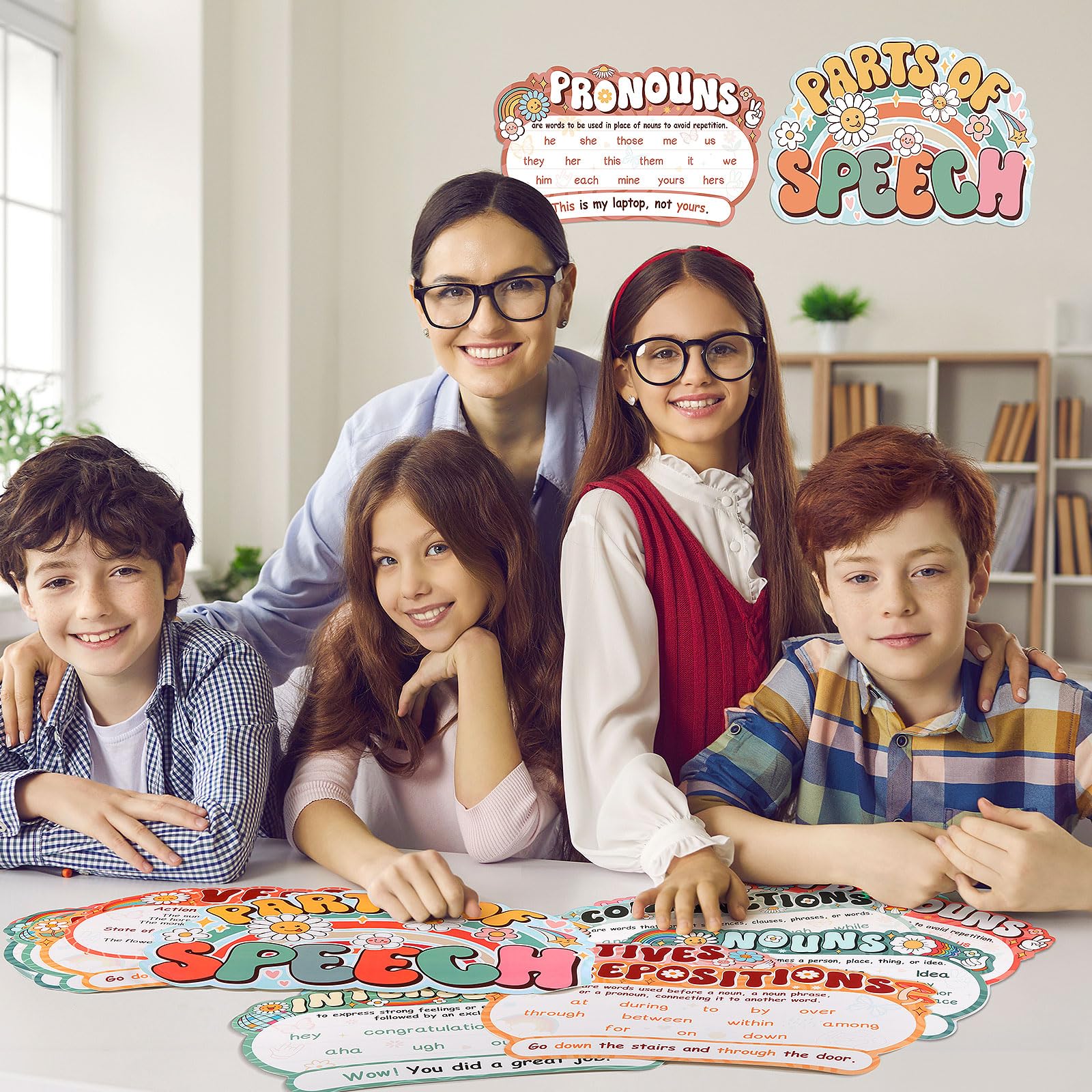 Snapklik.com : Pasimy 12 Pieces Parts Of Speech Posters English Grammar ...