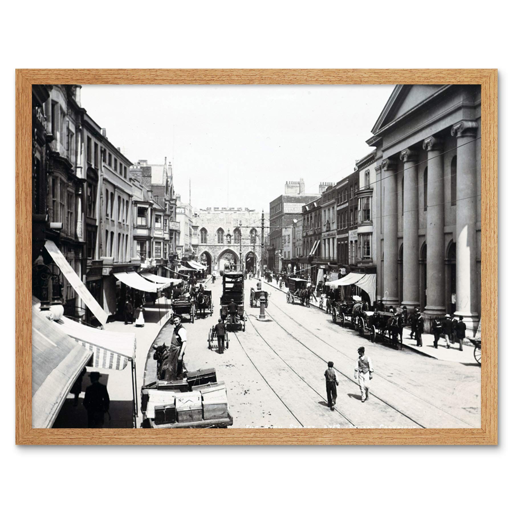 Artery8 Stuart High Street Southampton Vintage Photograph Art Print Framed Poster Wall Decor 12x16 inch