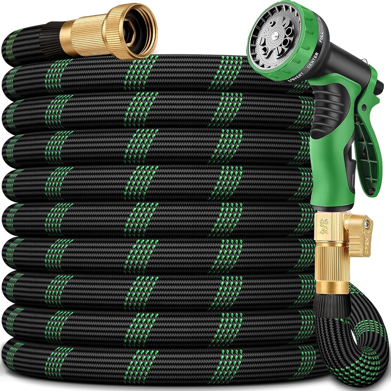 Photo 1 of 100 FT Non-Expanding Garden Hose, 2026 New Upgrated Non-Expandable Garden Water Hose - Ultra-Light & Flexible Burst-Resistant, Kink-Free Garden Hoses, All-Weather Use for Lawns, Gardens,Outdoor