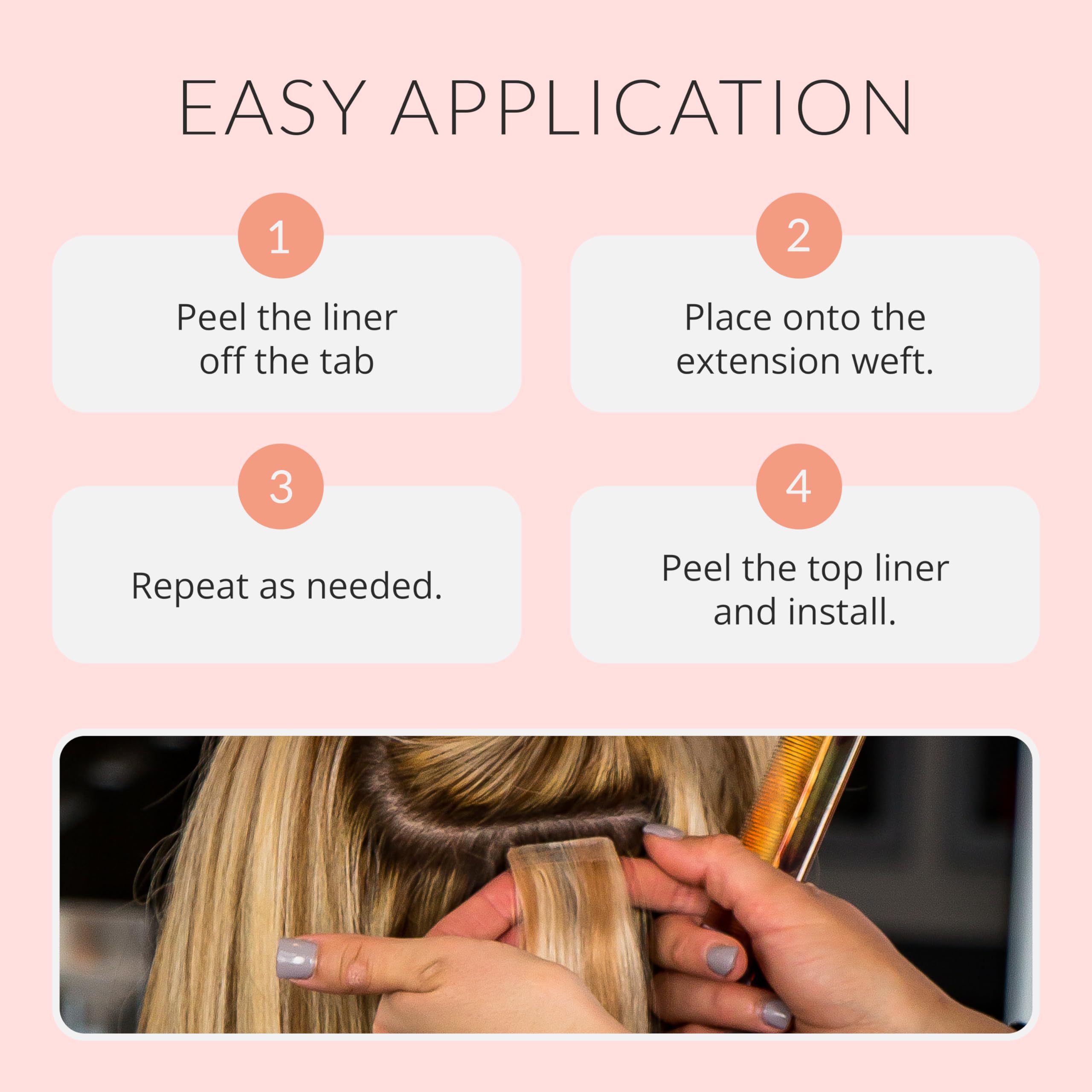 Cinta de extensión Beautify No Shine Hair (4 cm x 0,8 cm)