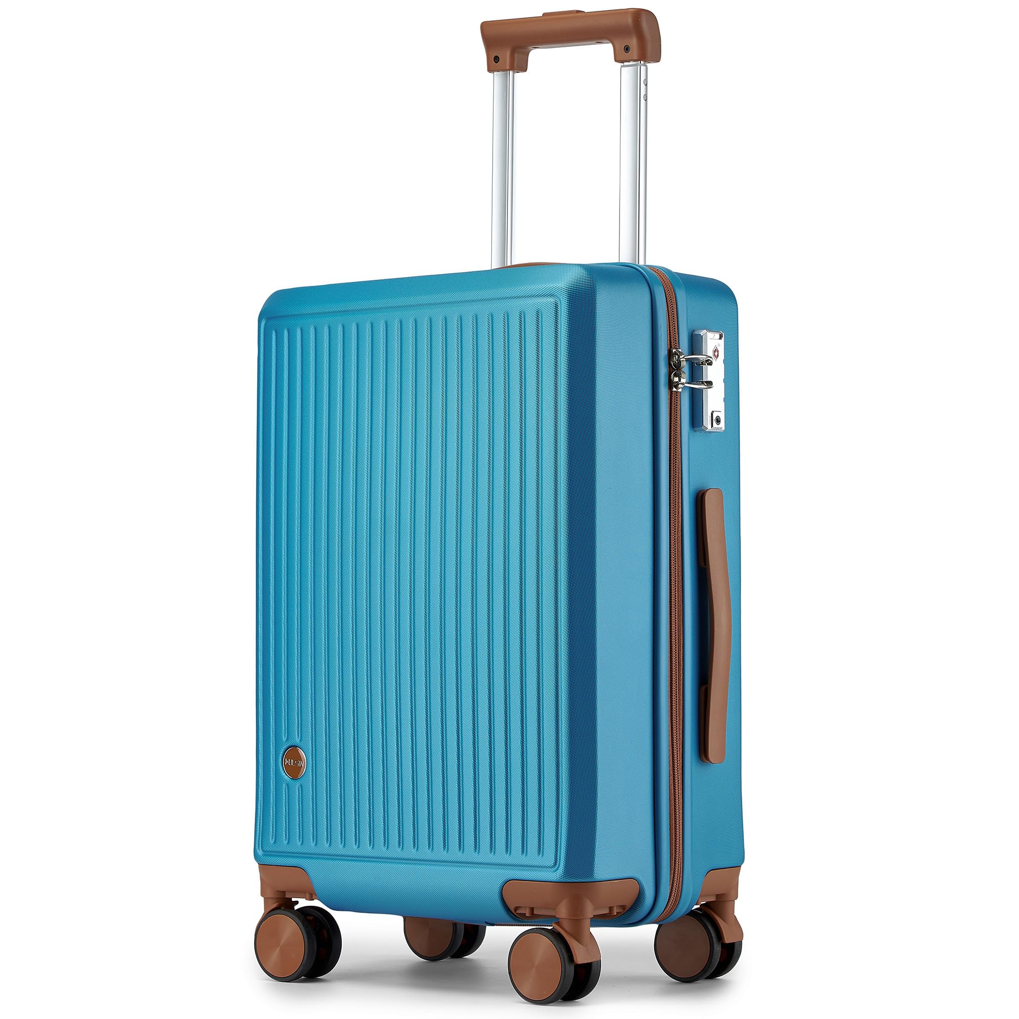 Hulsin Carry on Luggage with Spinner Wheels, 22x14x9 Airline Approved Carry-on Suitcase, Small Hardside Luggage with TSA Lock,Hard Shell Suitcase,Hard
