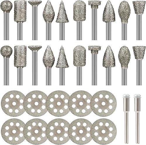 Miniatura 7 de HOMEIDOL 172PCS 18-inch Shank Power Rotary Tool Accessories Kit- Includes Carving Bits, Drill Bits, Sanding Drums and Discs, Grinding Stones,