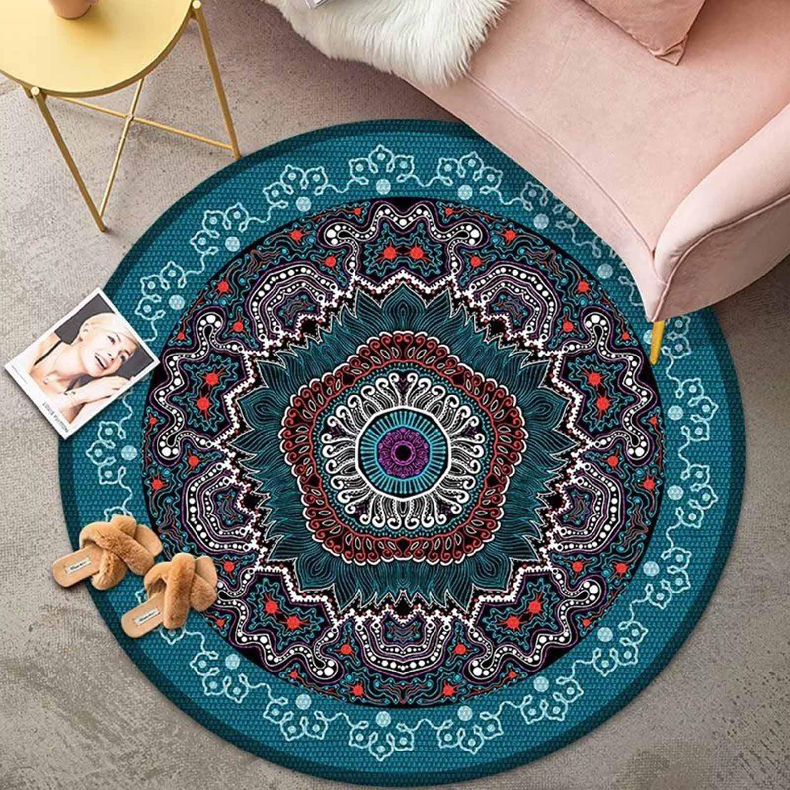 Tapis pour entrée bleu rouge blanc : grand tapis de couloir résistant