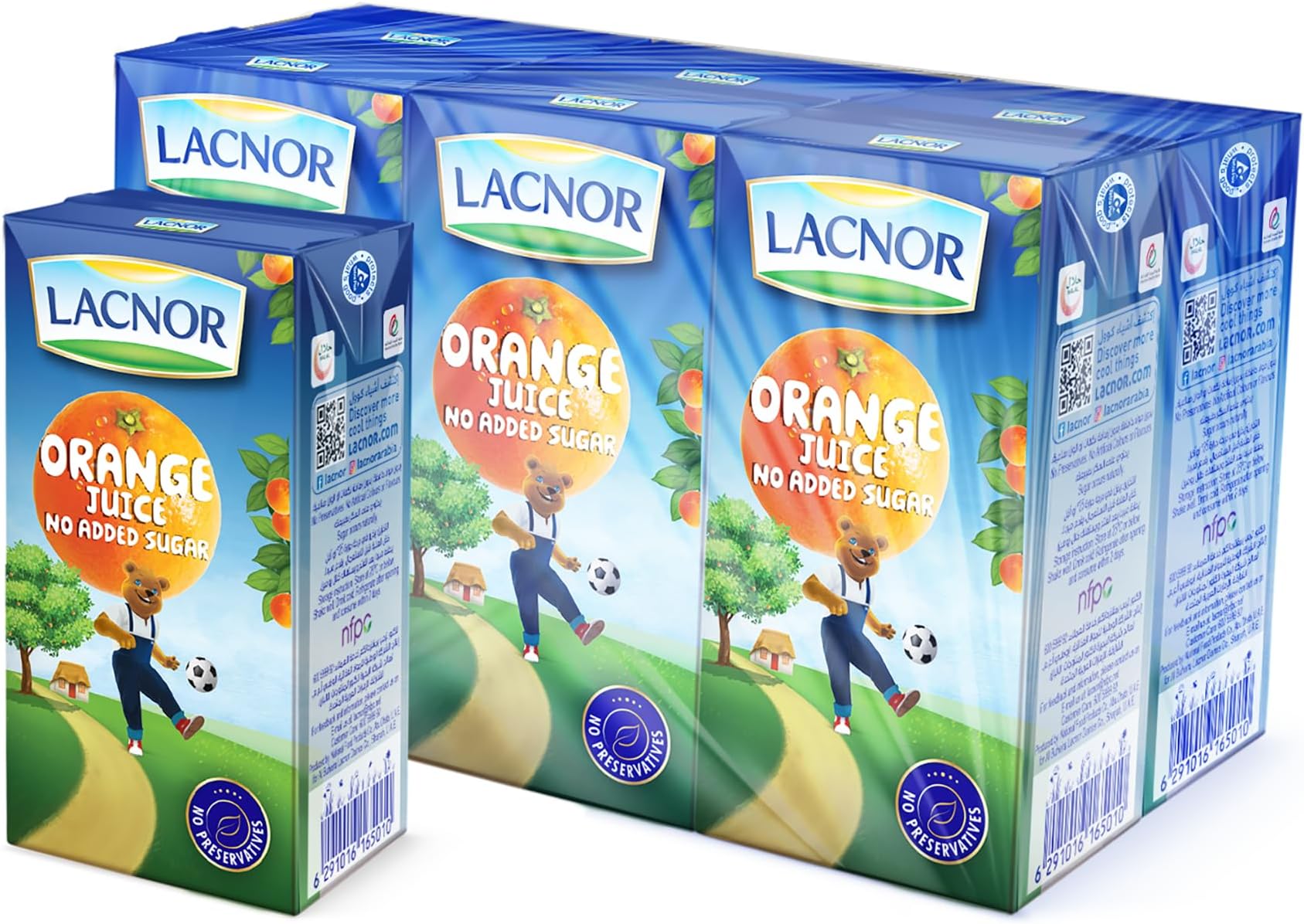 Essentials Orange Juice Enriched With Vitamin C, 125Ml Pack Of 6