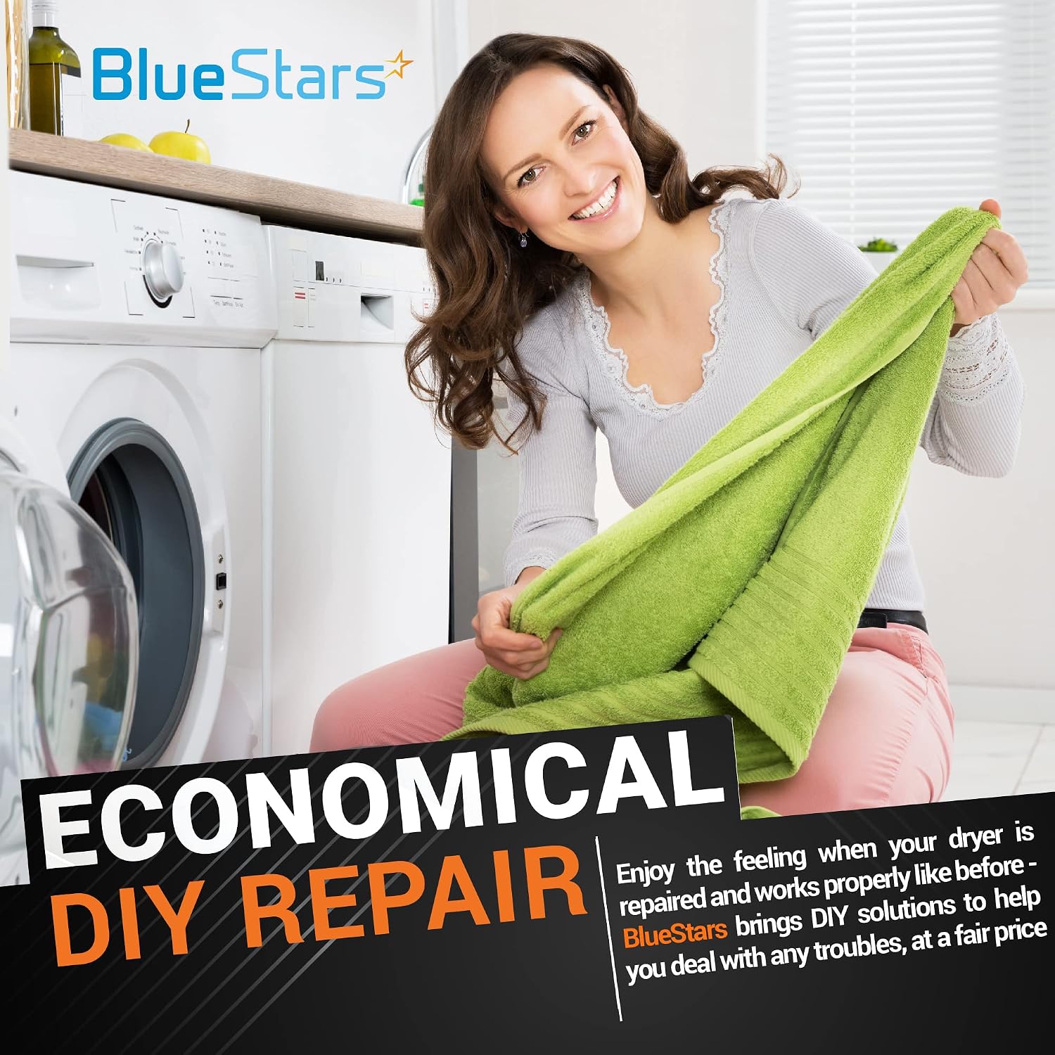 BlueStars [UPGRADED] 8547174 Dryer Idler Pulley & 8547168 Drive Drum Belt Replacement Part - Compatible with Whirlpool Amana Dryers - Replace AP5983811 AP6013154 PS11746376