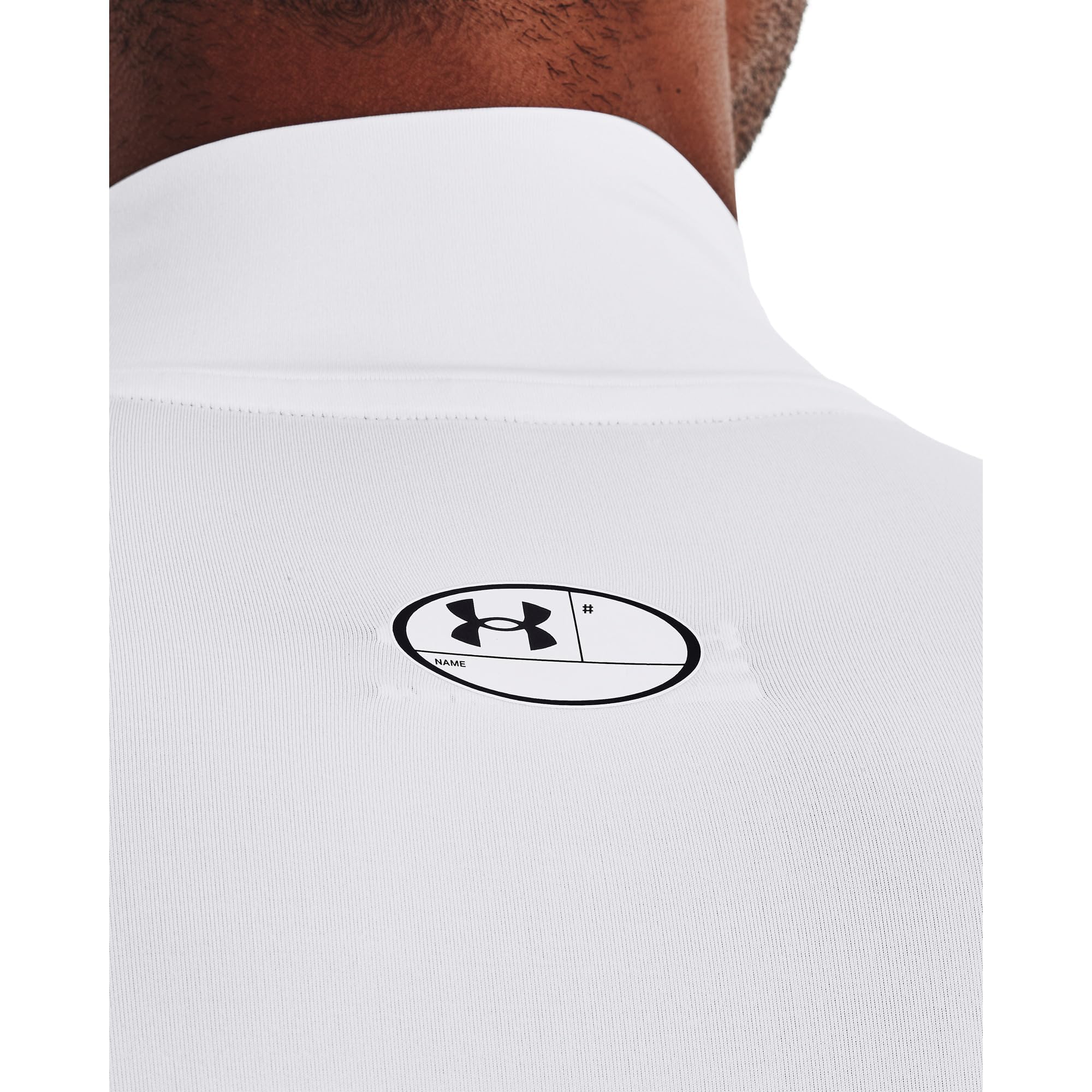 Under Armour Men's Standard HeatGear Short-Sleeve Mock Neck, White (100), Large Tall