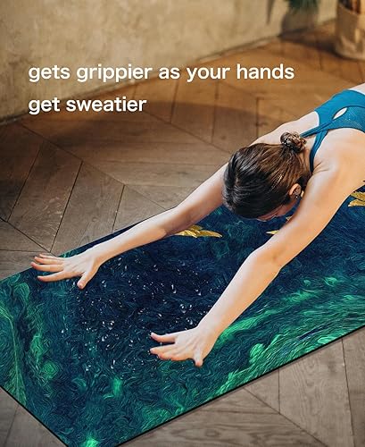 Miniatura 5 de Tapete de yoga antideslizante TPE para hombres y mujeres, tapete de entrenamiento grueso con correa de transporte, tapetes de fitness para