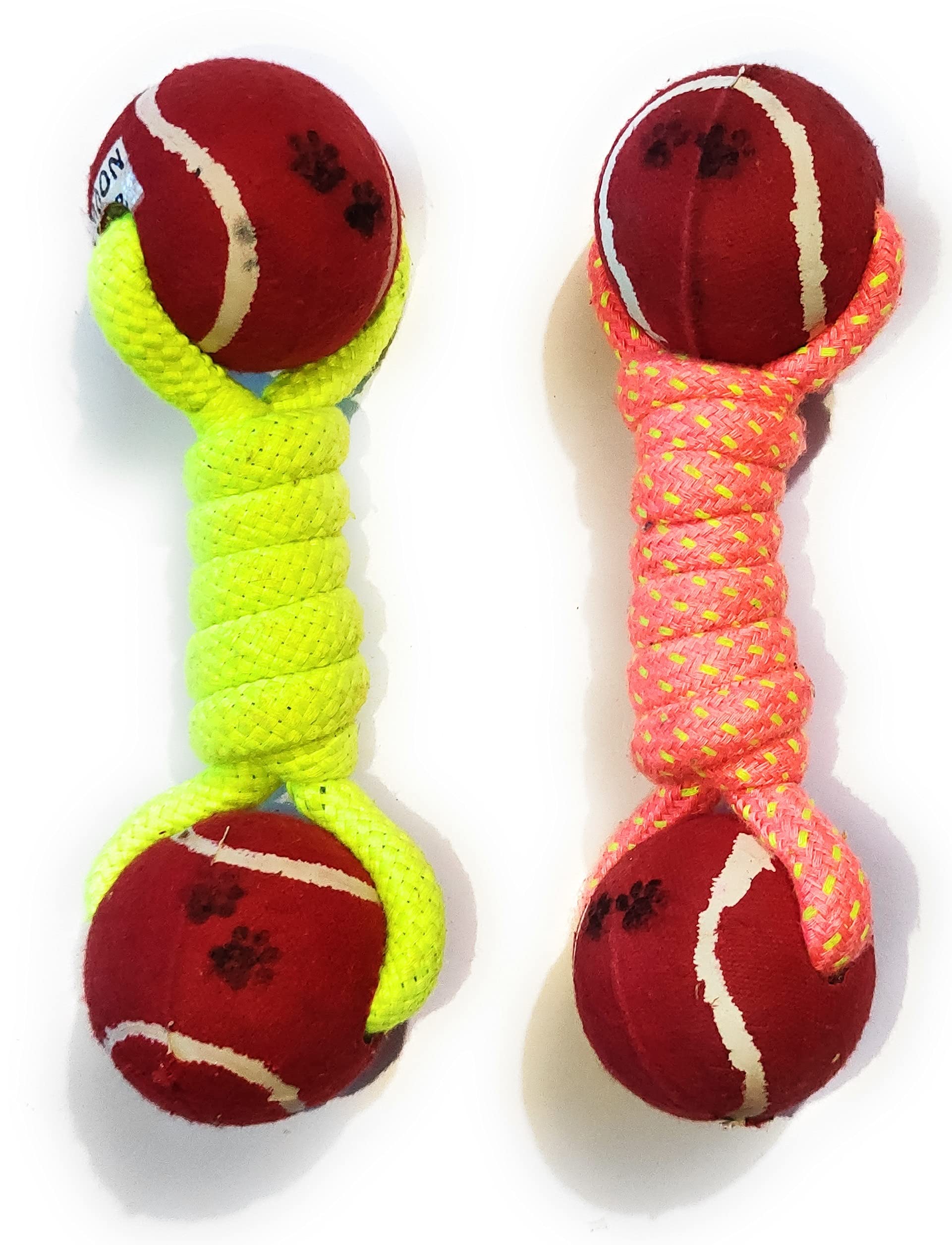 Tame Love™ Chew Dog Toys Knotted Dumball Dog Toys Cotton Poly Mix Chew Toys Pack of 2 - Suitable for Small and Medium Puppies Improve Dental Health Hand Made Toys (B091MP7WCQ) Amazon Price History, Amazon Price Tracker