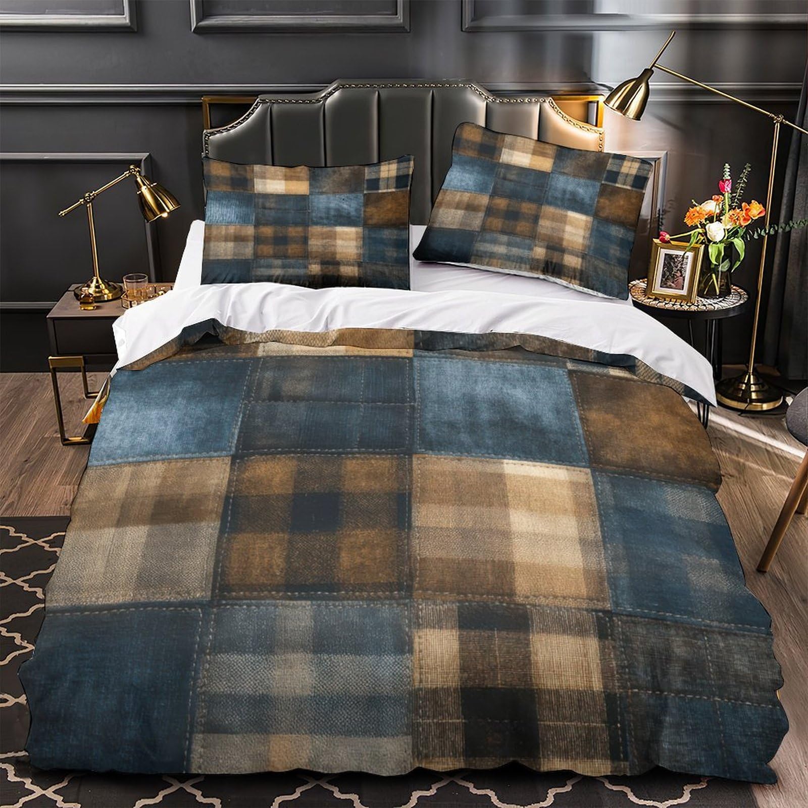Linge de Lit Rustic Home Décoration Chambre Enfant et Parent Cosy Plaid 3D