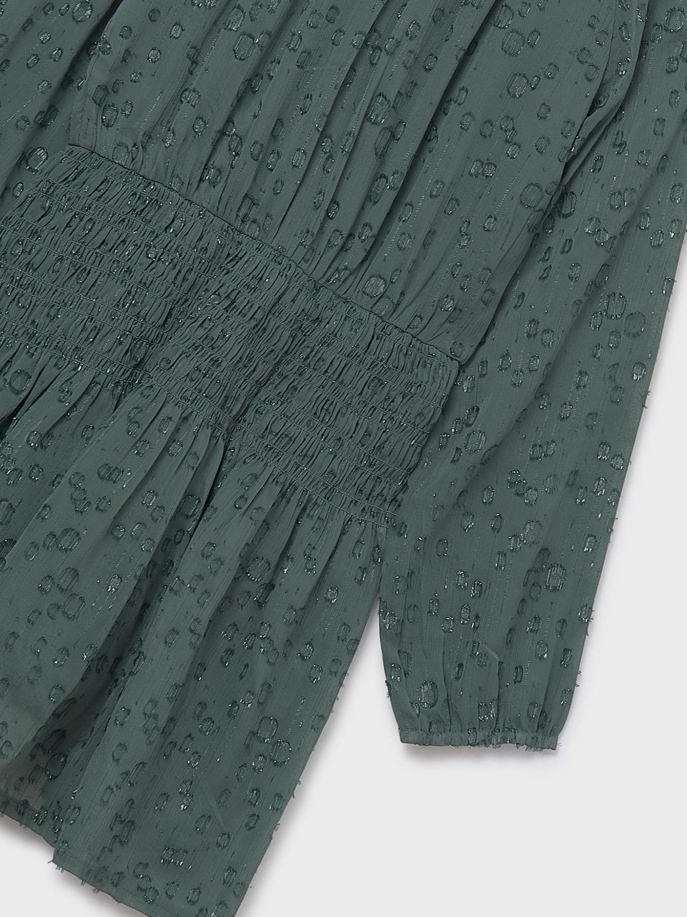 Mayoral Vestido Gasa Lurex para niña Eucalipto