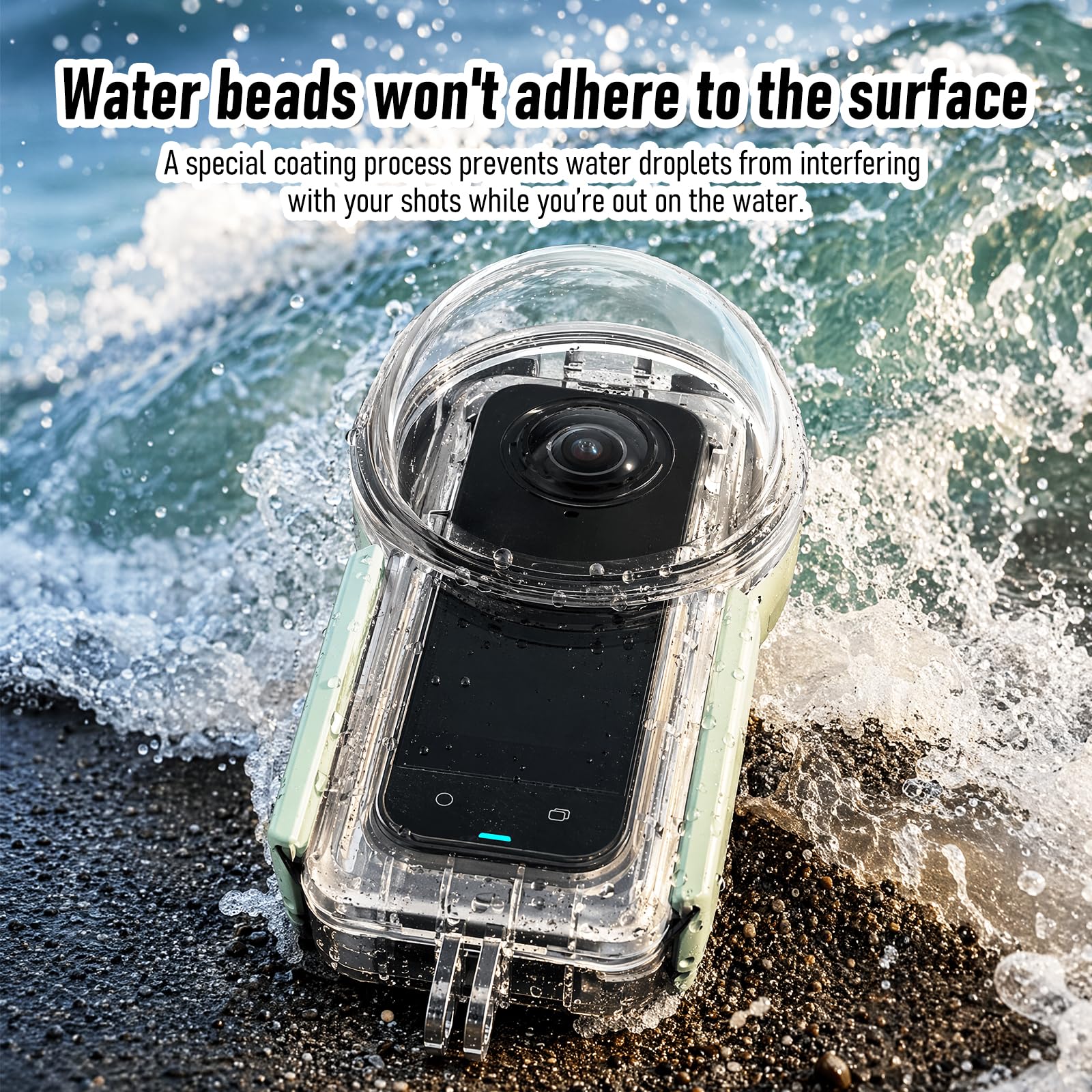 Funda Impermeable para Insta 360 X5, 50 m/165 pies, Carcasa de Buceo Invisible subacuática, Costuras de 360°, Carcasa Protectora para esnórquel, Buceo, Surf, Deportes acuáticos