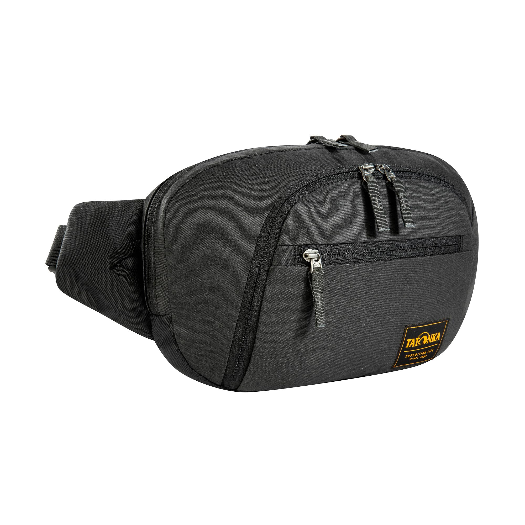 Tatonka Bum Bag Hip Sling Pack 5 Kapok - Stylish Waist Bag with Three Zip Compartments Including Organiser - Can Also Be Worn As A Crossbody Bag or Sling Pack, Black, 5 litres, Stylish Bum Bag /