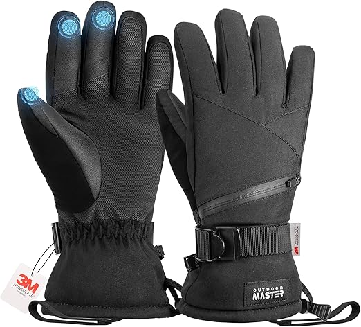 Insulated Waterproof Ski Gloves by OutdoorMaster