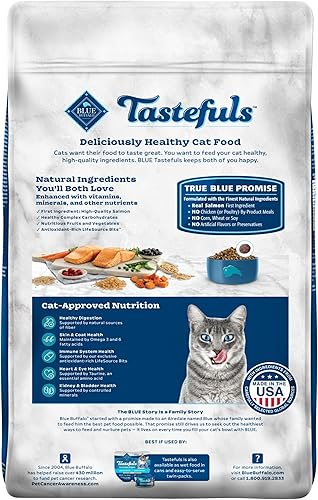 Miniatura 2 de Blue Buffalo Tastefuls Indoor Natural - Alimento seco para gatos adultos, salmón, bolsa de 15 libras