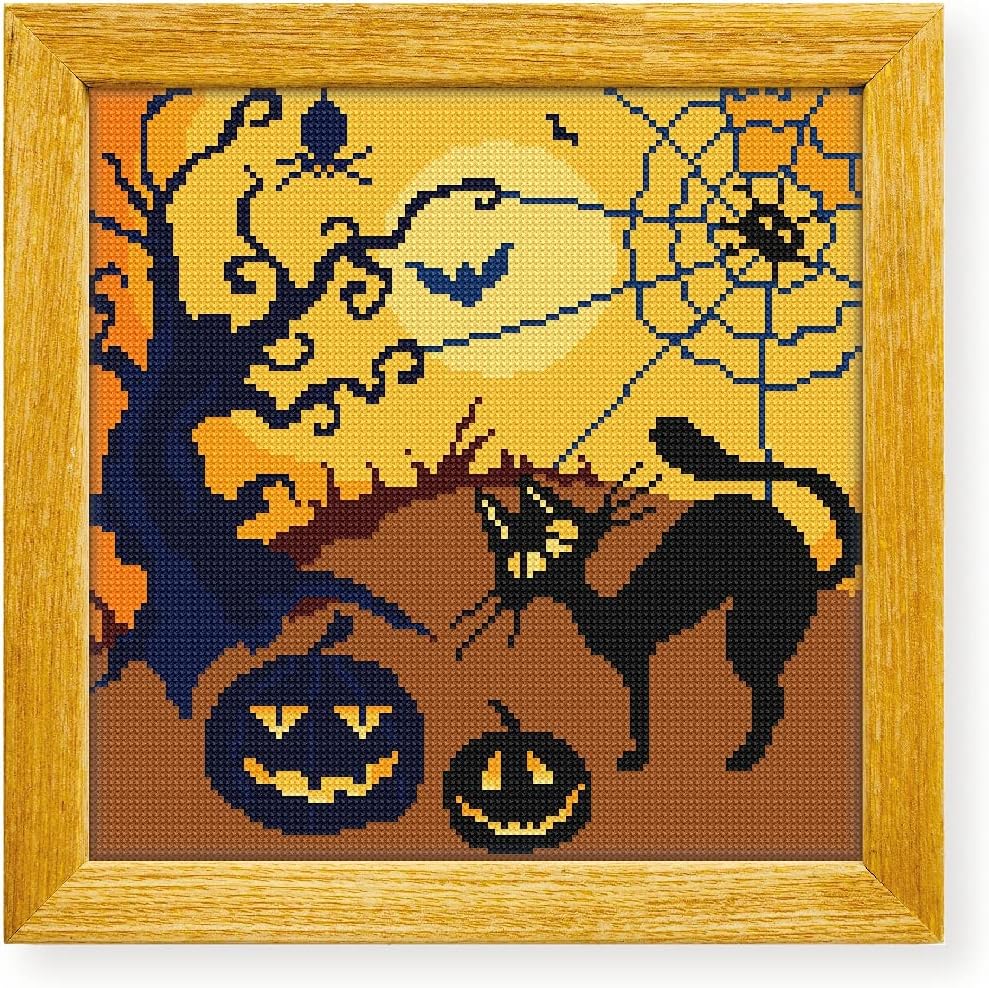 Awesome Pattern Studio Halloween DS1104, Diamond Painting Kit, Diamond Art Kits for Adults, Full Drill 5D Diamond Dots Kits. All Items Included.