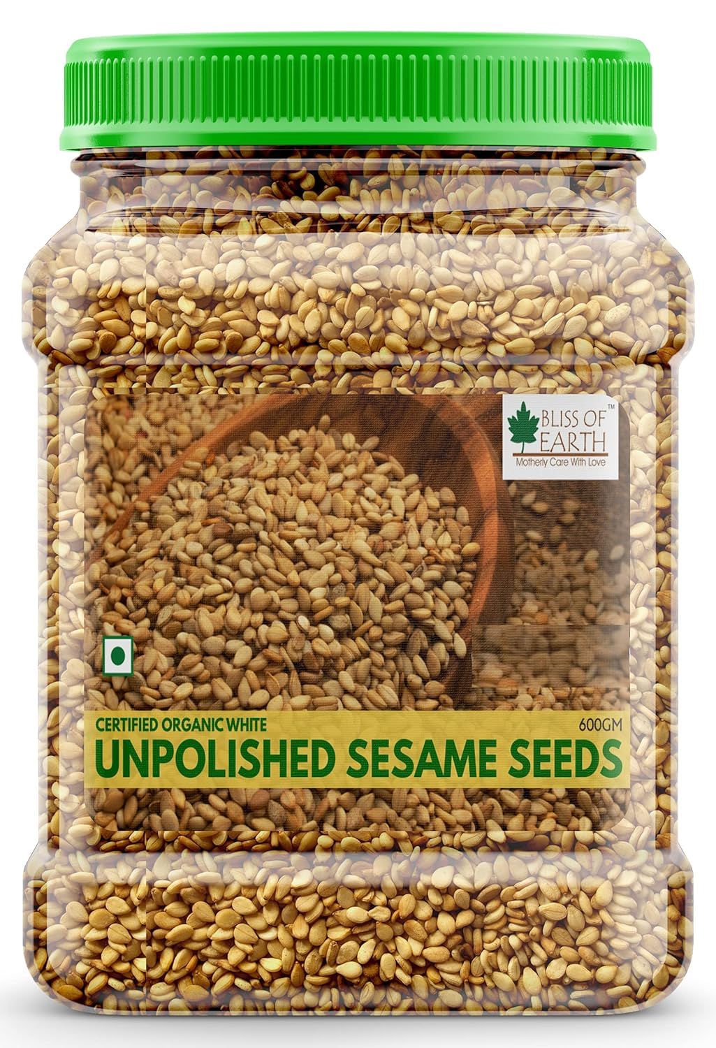 Organic Unpolished White Sesame Seeds 600gm For Eating, Raw Til Seeds (Pack Of 1)