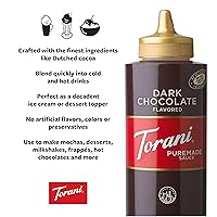 Vista 4 de Torani Puremade - Salsa de chocolate negro, 16.5 onzas (paquete de 4)