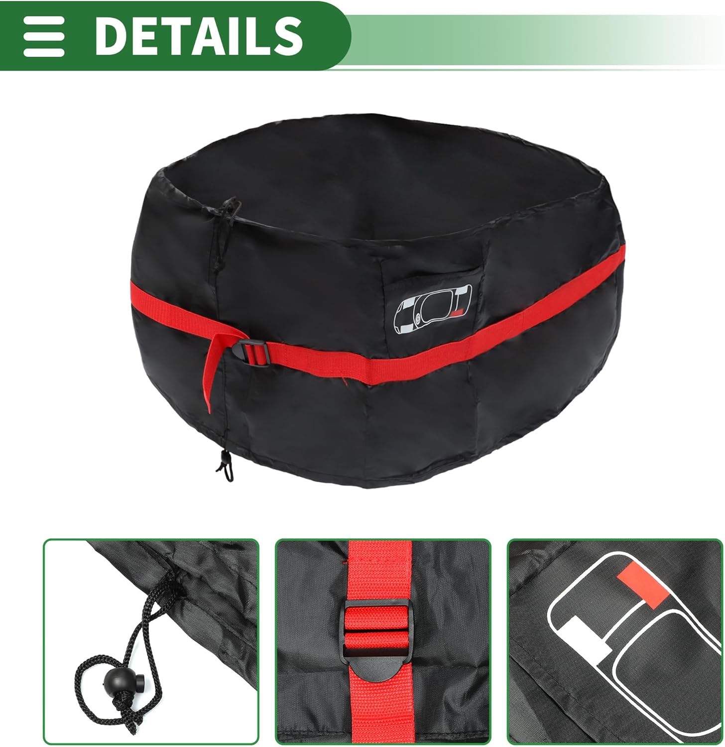 Motoforti ユニバーサルカースペアタイヤカバー 自動車ホイール保護カバー タイヤ直径17-20インチに対応 オックスフォード