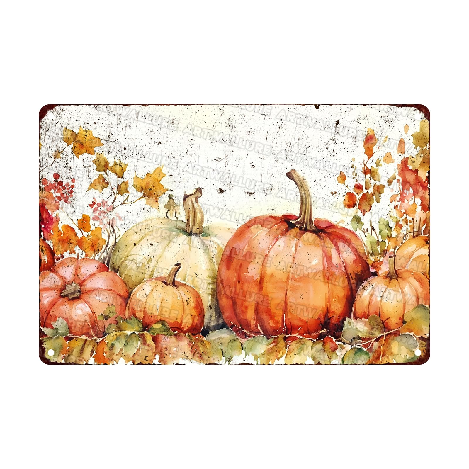 Anceky Vintage Signs Thanksgiving Autumn Pumpkins Metal Tin Sign Funny Wall Decor For Kitcen Garage Farmhouse Backyard Home 12×8 Inch
