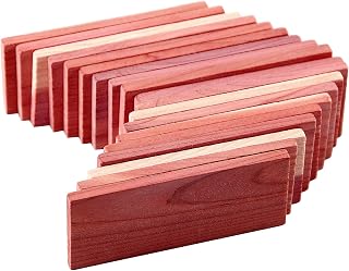 CedarSpace 16-Pack Aromatic Red Cedar Blocks for Closet Drawer Storage - Natural Moth Repellent Fresh Scent Planks