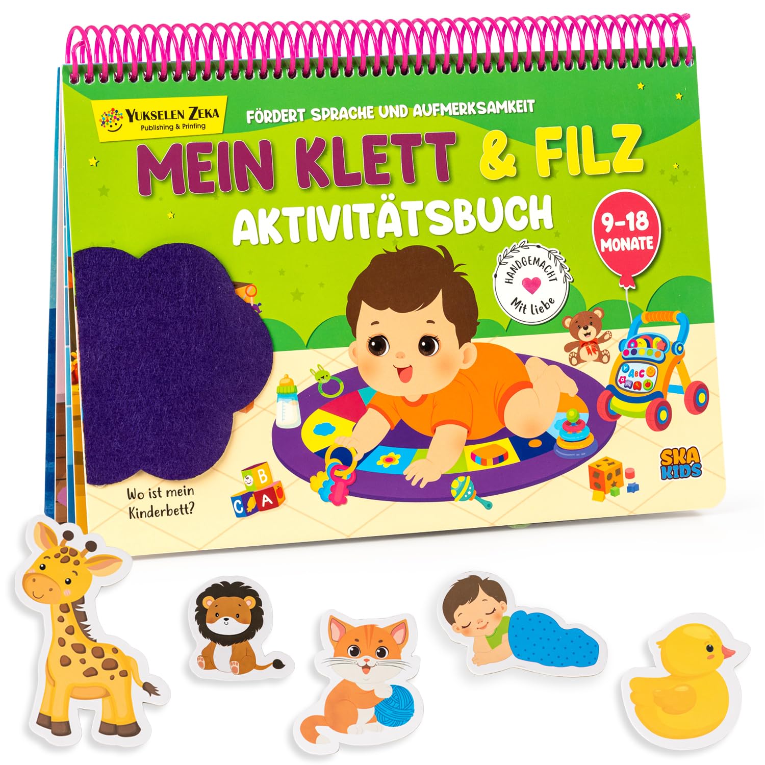 Montessori Busy Board Bauernhof - Lernspielzeug Ab 1 Jahr Mit Sticker Funktion