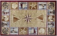 Vista 1 de Alfombra de área para escena náutica (2 pies x 3 pies 2 pulgadas)