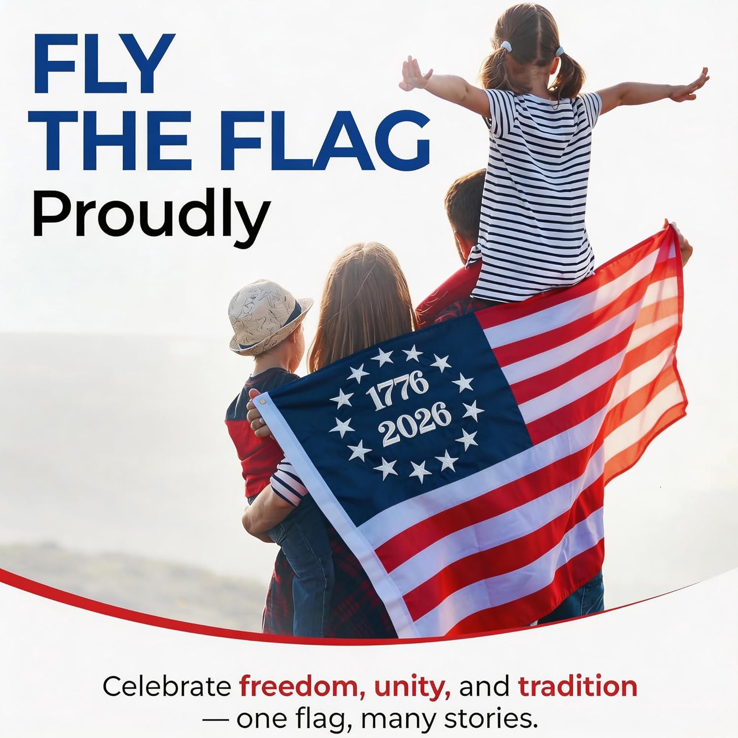 250th Anniversary USA Flag 3x5Ft, Durable Nylon Betsy Ross Flag Heavy Duty, Sewn Stripes and 13 Star American Flag Heavy Duty with 2 Brass Grommets for Indoor and Outdoor Use