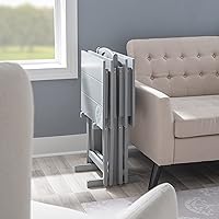 Vista 4 de Linon Home Décor SAMM TV, juego de mesa de bandeja gris