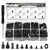 522PCS Computer Screws Assortment Kit, Carbon Steel Black Zinc Plated Motherboard Standoffs Screws PC Screws for HDD, SSD Hard Drive Fan, Power Supply, Graphics, Laptop, PC ATX Case for DIY & Repair