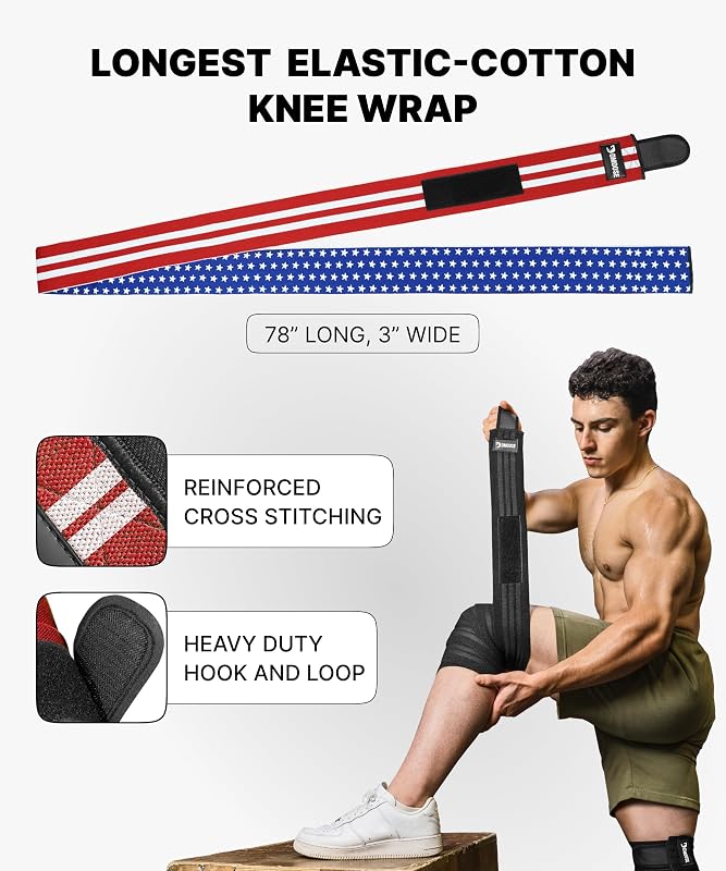 DMoose Fitness Térdrögzítő Szalag 78 Inch Erőemeléshez Squathoz Súlyemeléshez