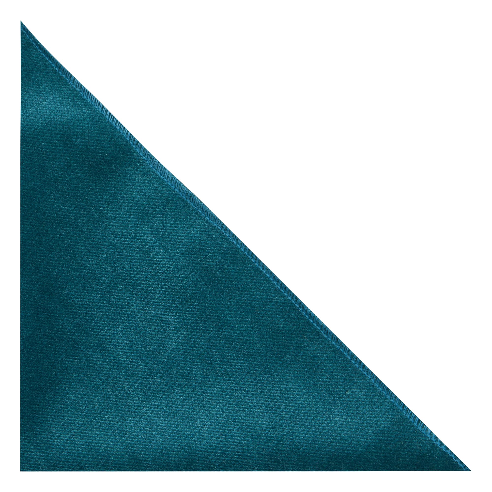 King & Priory Luxury Teal Blue/Green Textured Velvet Pocket Square, Handkerchief