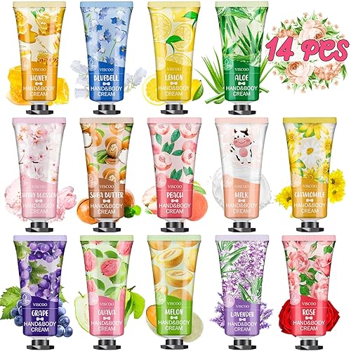 Miniatura 36 de Paquete de 7 regalos de crema de manos para mujeres, rellenos de calcetines para mujeres, teengirls, regalos de Navidad, regalos a granel, pequeños