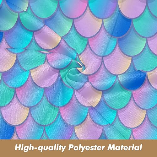 Miniatura 5 de Funda de sofá con diseño de cola de sirena mágica, funda de sofá estampada azul, resistente a las manchas, protector universal de muebles