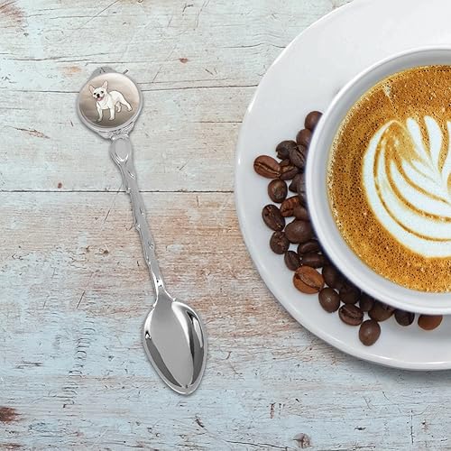 Miniatura 2 de Bulldog francés sonriente perro mascota novedad coleccionable Demitasse té cuchara de café