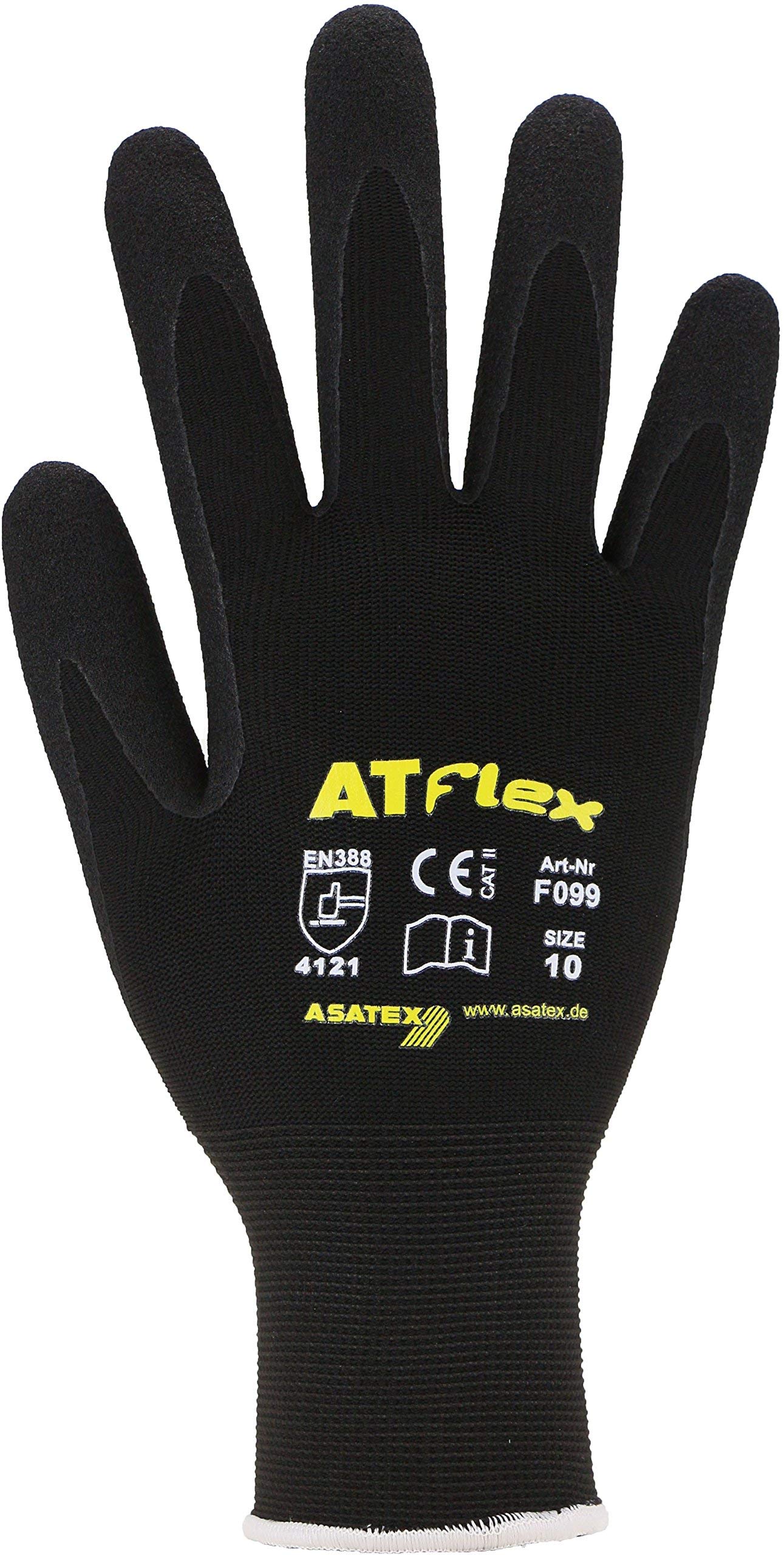 Asatex F099 10 Gants de Protection Couper, Noir, Taille 10